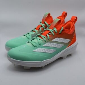 adidas Adizero Impact TPU Candy Baseball Cleats Size 12.5 Orange Green JR7825